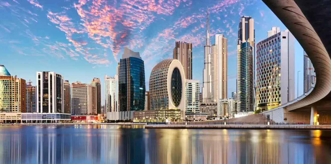 Dubai skyline city view